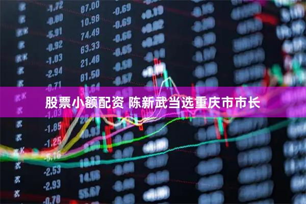 股票小额配资 陈新武当选重庆市市长